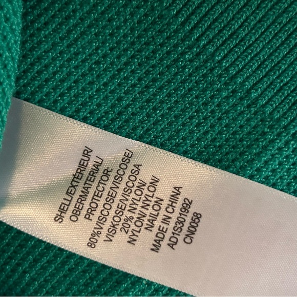 Adrianna Papell Kelly Green cardigan w/ gold buttons and scalloped trim NEW!! - Picture 8 of 12